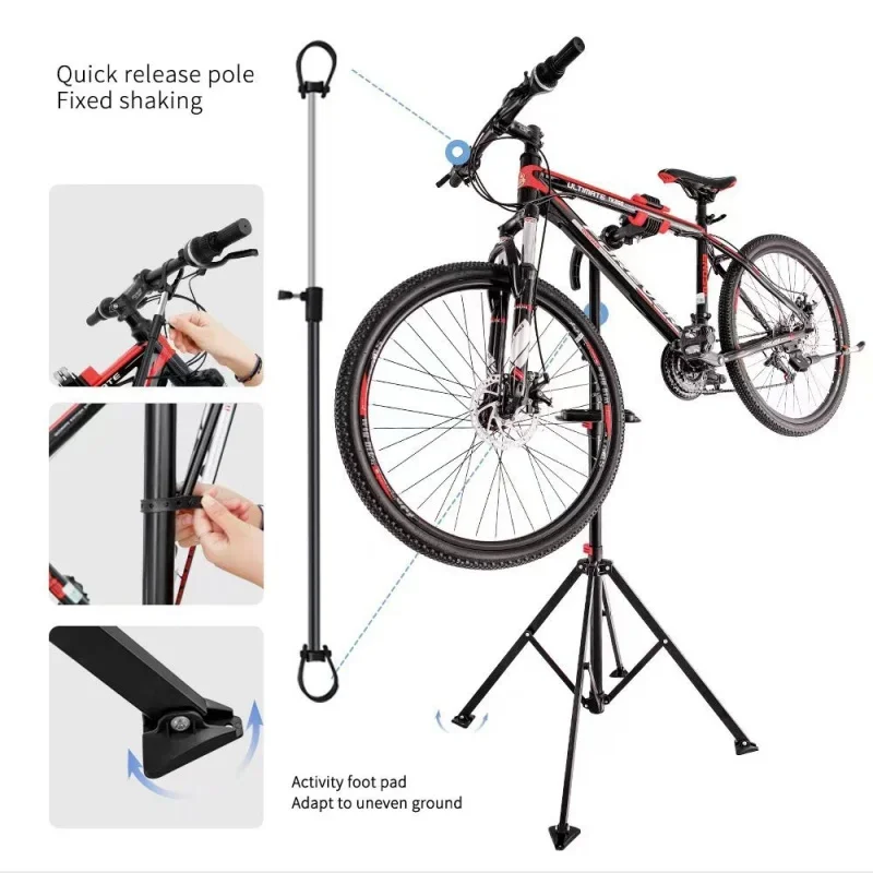 Bicycle Mountain Maintenance Stand Display Rack Outdoor Folding Workbench Parking Rack Adjustable Riding Height
