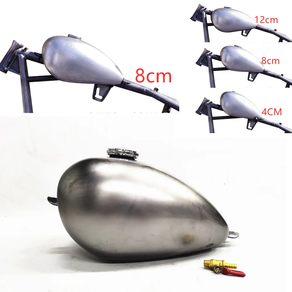 For Harley Davidson Sportster XL 883 1200 48 Street Bob 2.1Gal Universal 6L 7L 8L Motorcycle Petrol Gas Fuel Tank 4CM 8CM 12CM