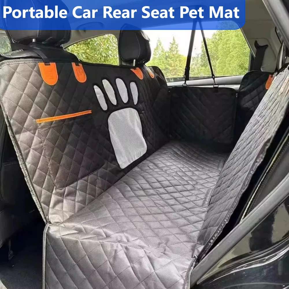 For Universal Cars Rear Seat Pet Mat Dog Cushion Anti-dirt Pad Portable Outdoor Travel Foldable Pet Bed Car Interior Accessories