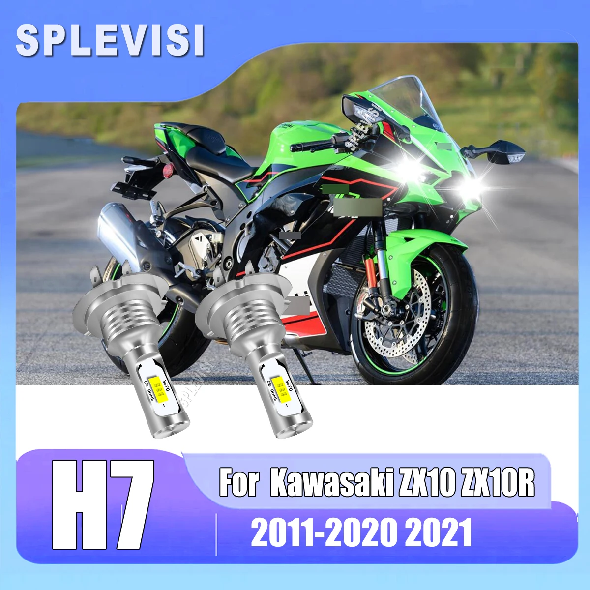 H7 Motorcycle Led Headlight Bulbs -experience driving in a whole new light For Kawasaki ZX10 ZX10R 2011 2012 2013 2014 2015-2021