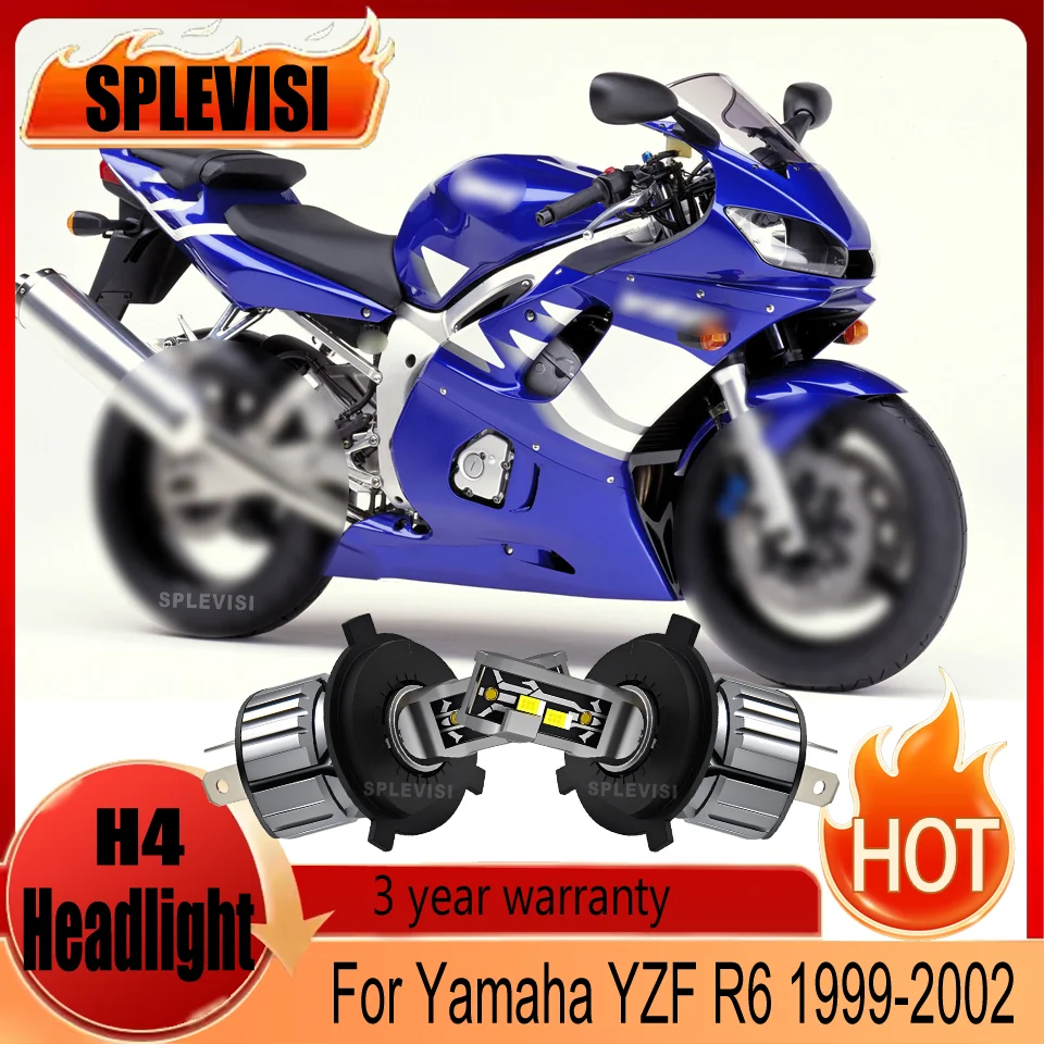 3 year warranty motorcycle Headlight Improved Night Lighting Performance Waterproof IP68 For Yamaha YZF R6 1999 2000 2001 2002
