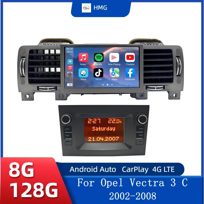 Android 15 Carplay Auto For Opel Vectra 3 C 2002 2003 2004 2005 2006 2007 2008 Multimedia Car Radio Player BT DSP Stereo