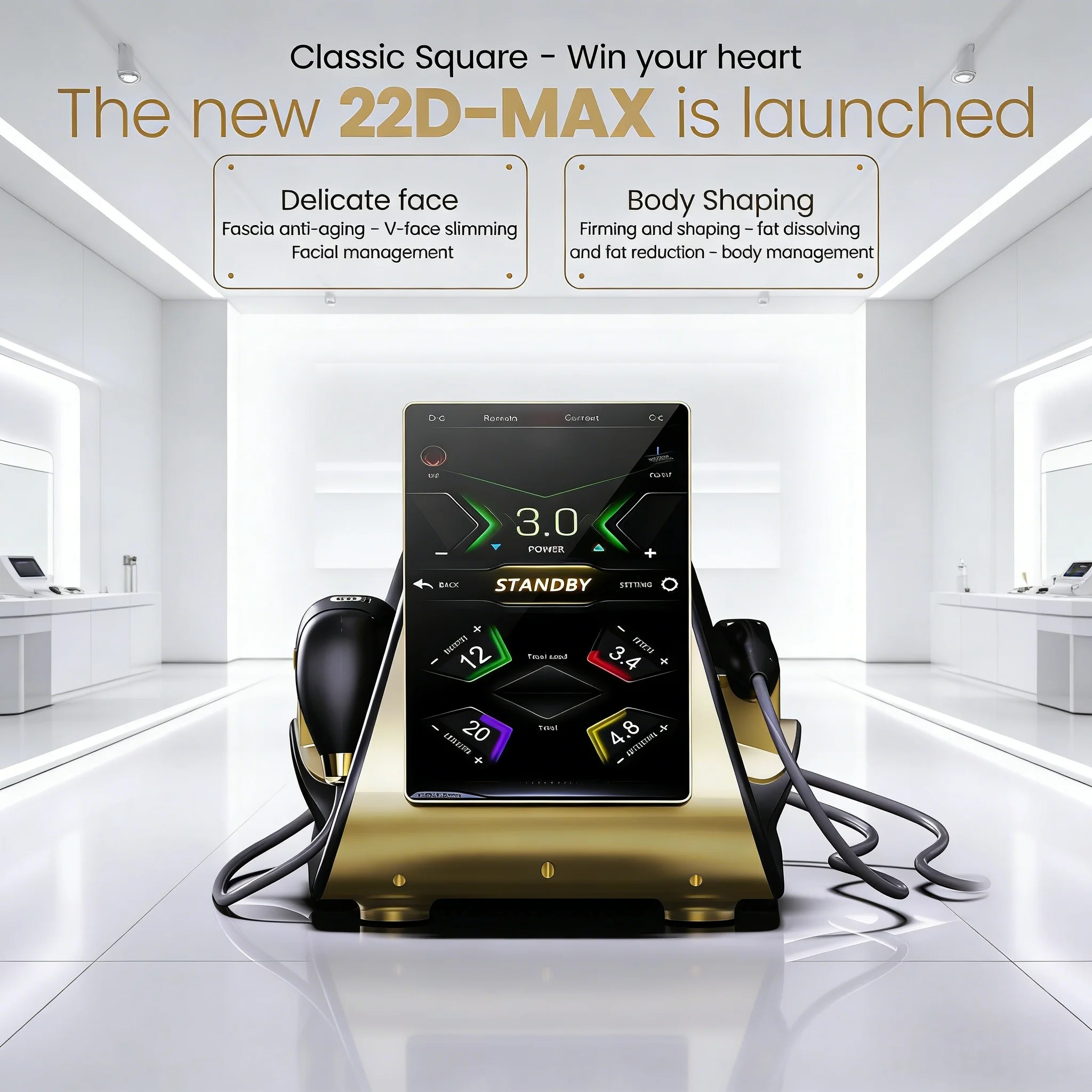 Latest 22D MAX HIFU Multi‑Functional Beauty Machine Face Lifting Skin Tightening Body Contouring