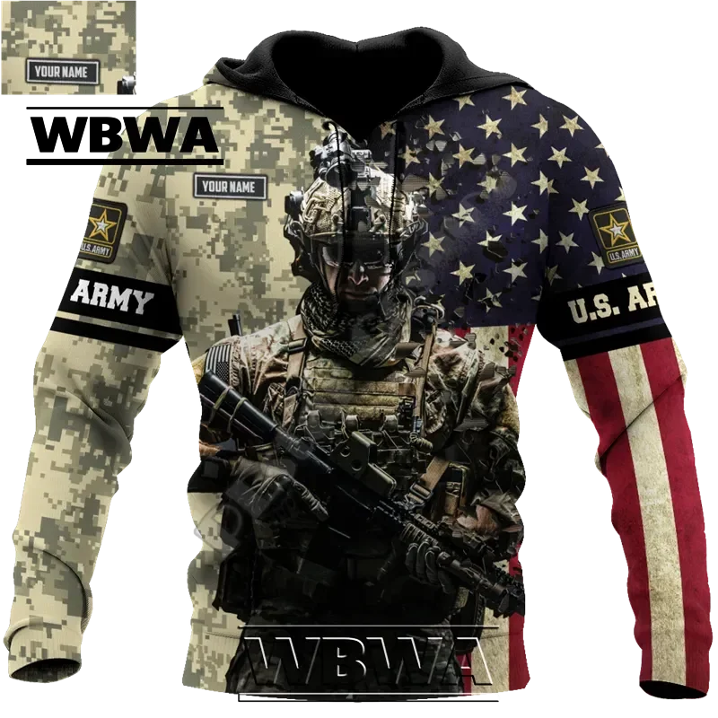 2025 New Veteran Military Army Suit Soldier Camo Autumn Pullover Fashion Tracksuit 3D Print Men/Women Casual Plus Size Hoodies