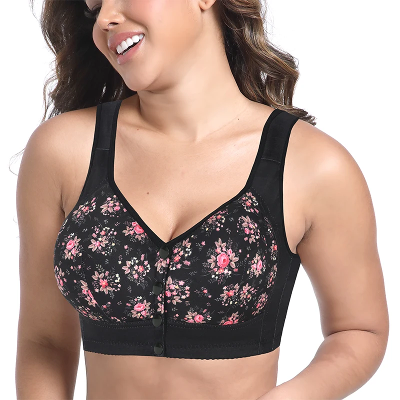 Full Coverage Front Closure Bras For Women Wireless Comfortable Bra Soft And Breathable Underwear for Everyday Wear