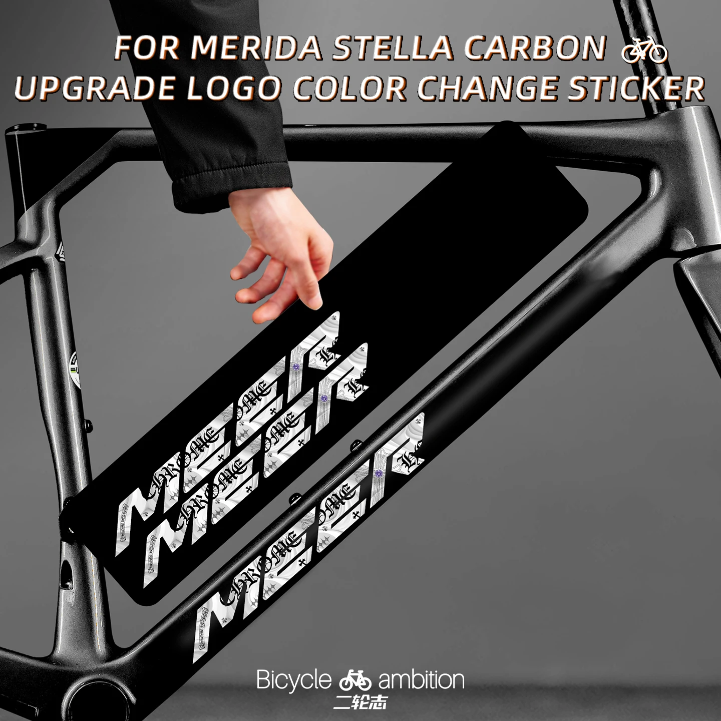 For MERIDA Scultura Carbon Bike Emblem Logo Stickers Color Change Film Refresh Look Bike Decor Stickers