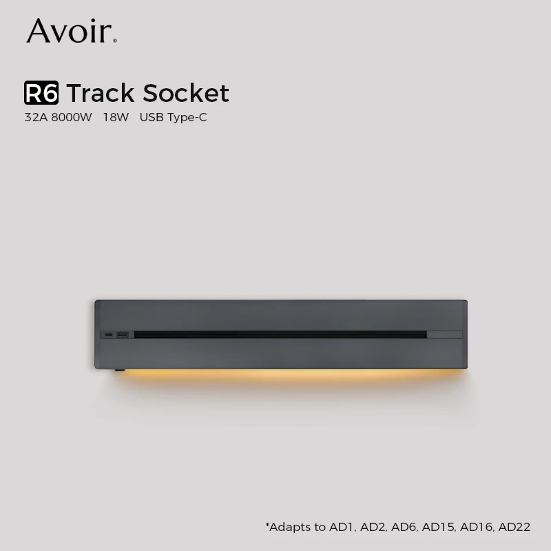 Avoir Track Socket With USB High Power Home Improvement Electrical Sockets kitchen Removable Multiple Plug Dustproof wall outlet