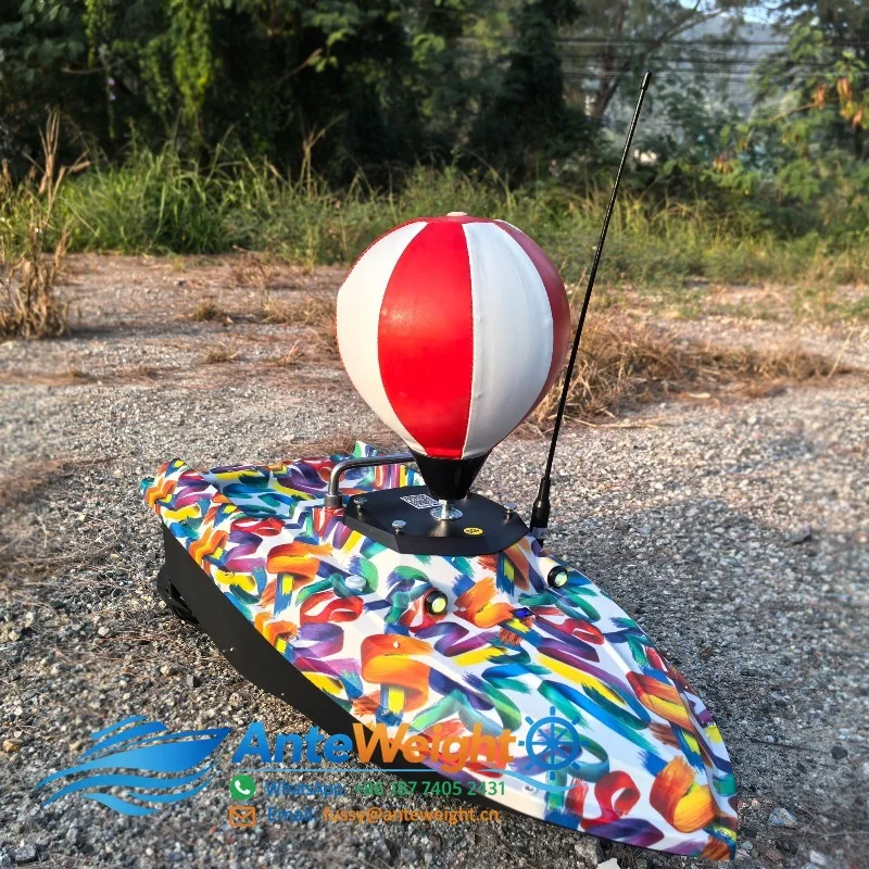 Brushless Motor Top Speed RC Bait Boat for Surf Fishing with GPS,Two Line Releases and Self Righting Ball