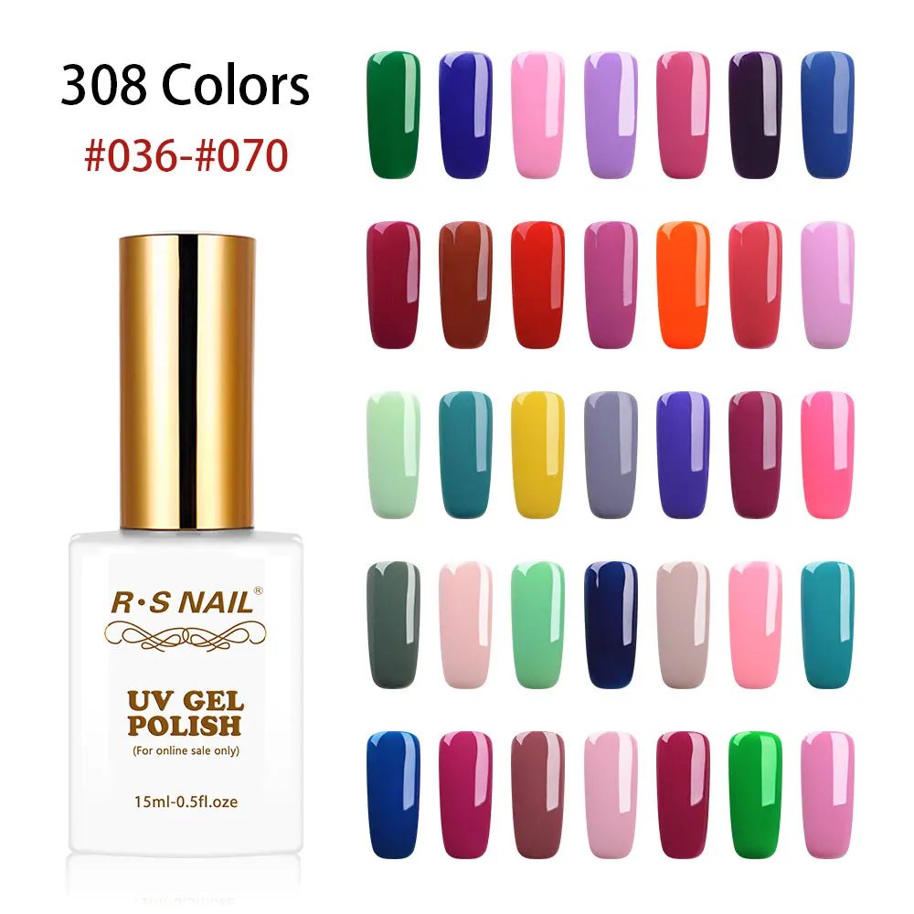 RS NAIL UV Nail Gel Polish 15ml Nail Art Lacquer Soak Off Hybrid Nail Polish Vernis Semi Permanent Varnish Base Top Matte Coat