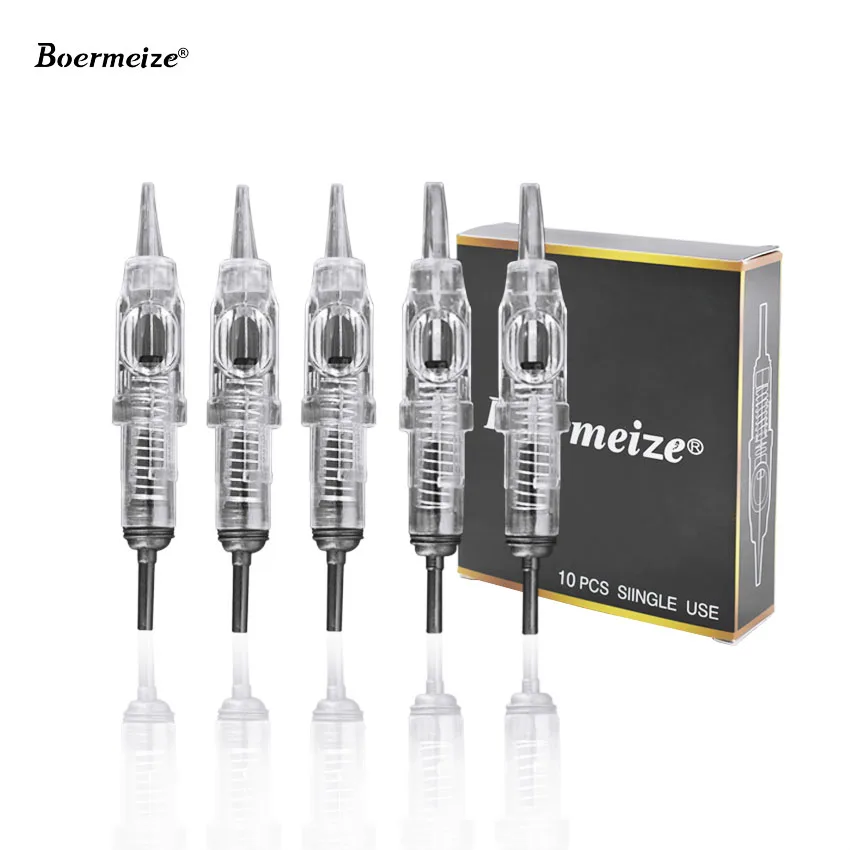 Cartridge Needles Disposable Sterilized Tattoo Permanent Makeup Needles Tips for Eyebrow Lip Assorted Sizes Cartridge Needle