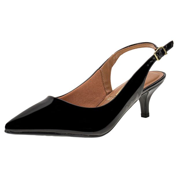 Sapato Feminino Salto Fino Vizzano 1122806 VERNIZ/PRETO 35