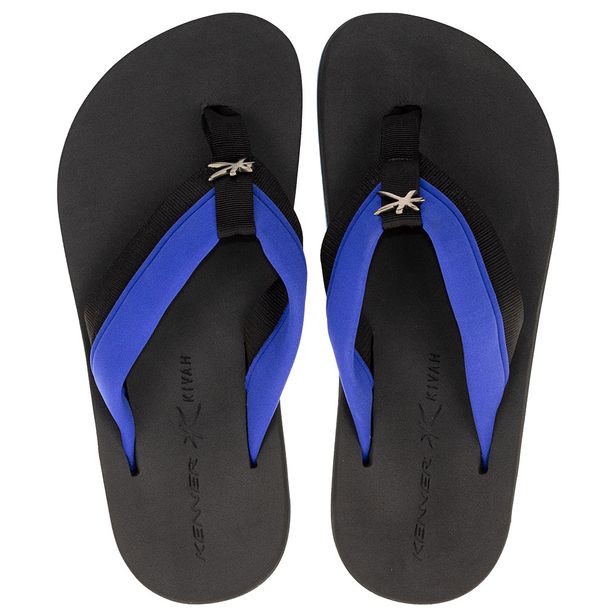 Chinelo Masculino Kivah Kenner - HXC PRETO/AZUL 40
