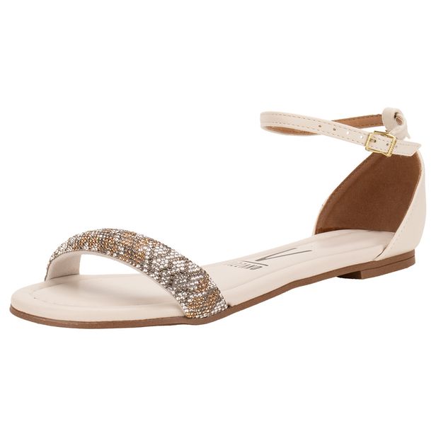 Sandália Feminina Flat Vizzano 62351704 MARFIM 36
