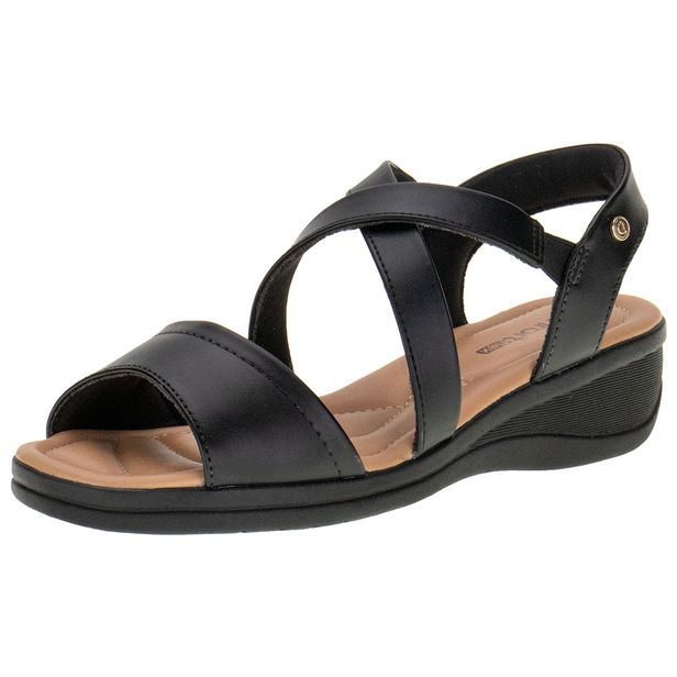 Sandália Feminina Anabela ComfortFlex - 2388404 PRETO 01 35