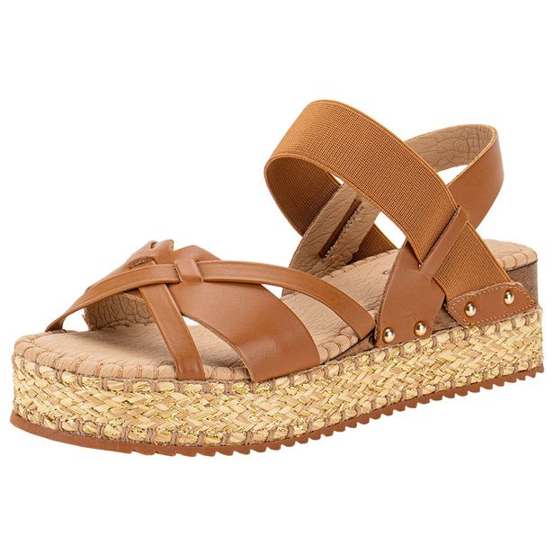 Sandália Feminina Anabela Bottero 364202 CARAMELO 39