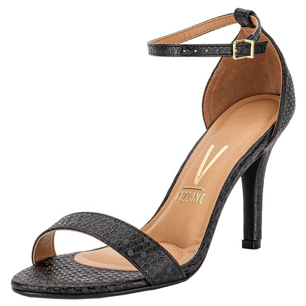 Sandália Feminina Salto Fino Vizzano 6249452 PRETO 36