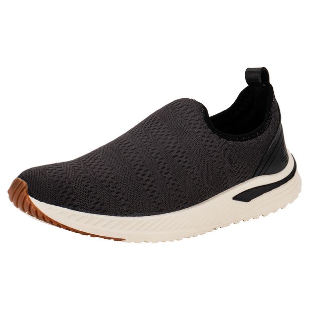 Tênis Masculino Slip On Zeuz 71KX CINZA/PRETO 39