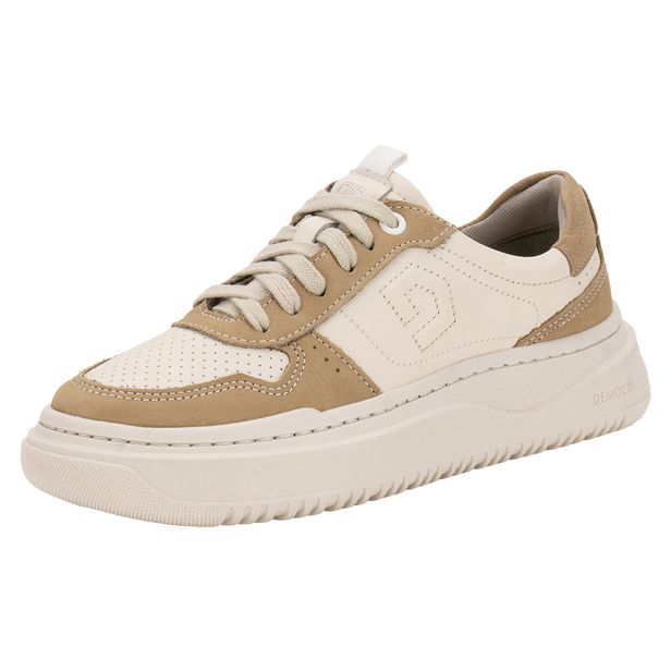 Tênis Feminino Block Democrata 616101 BRANCO/BEGE 34