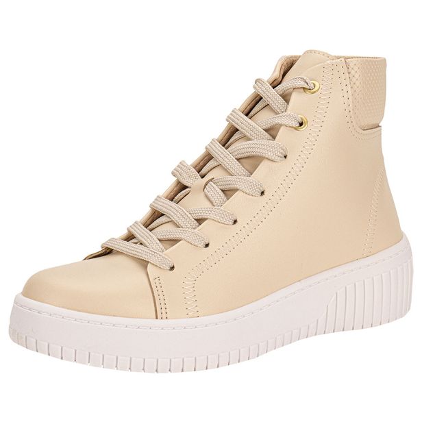 Tênis Feminino Cano Alto Beira Rio 4316108 NATURAL 34