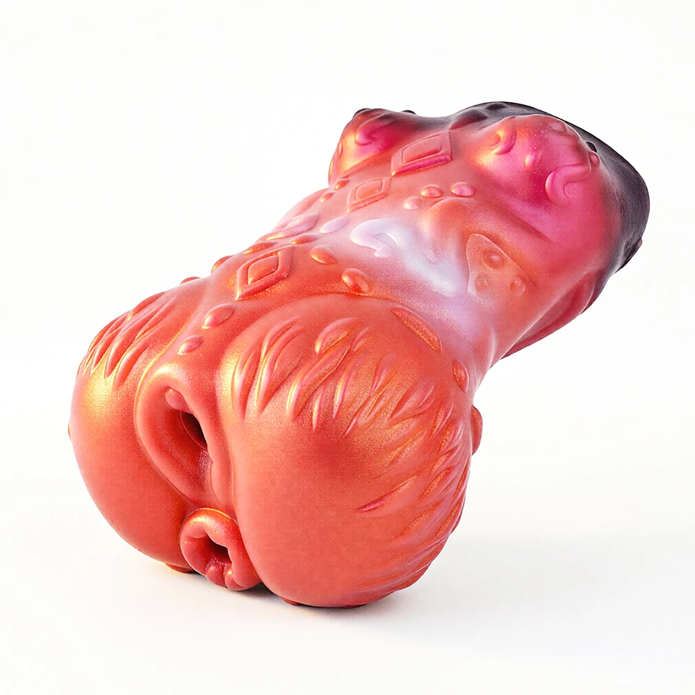 FJBHBD Exotic Monster Themed Male Stroker Dual Insertion Soft Silicone Design Realistic Vaginal Anal Simulation Adult Sexual Toy
