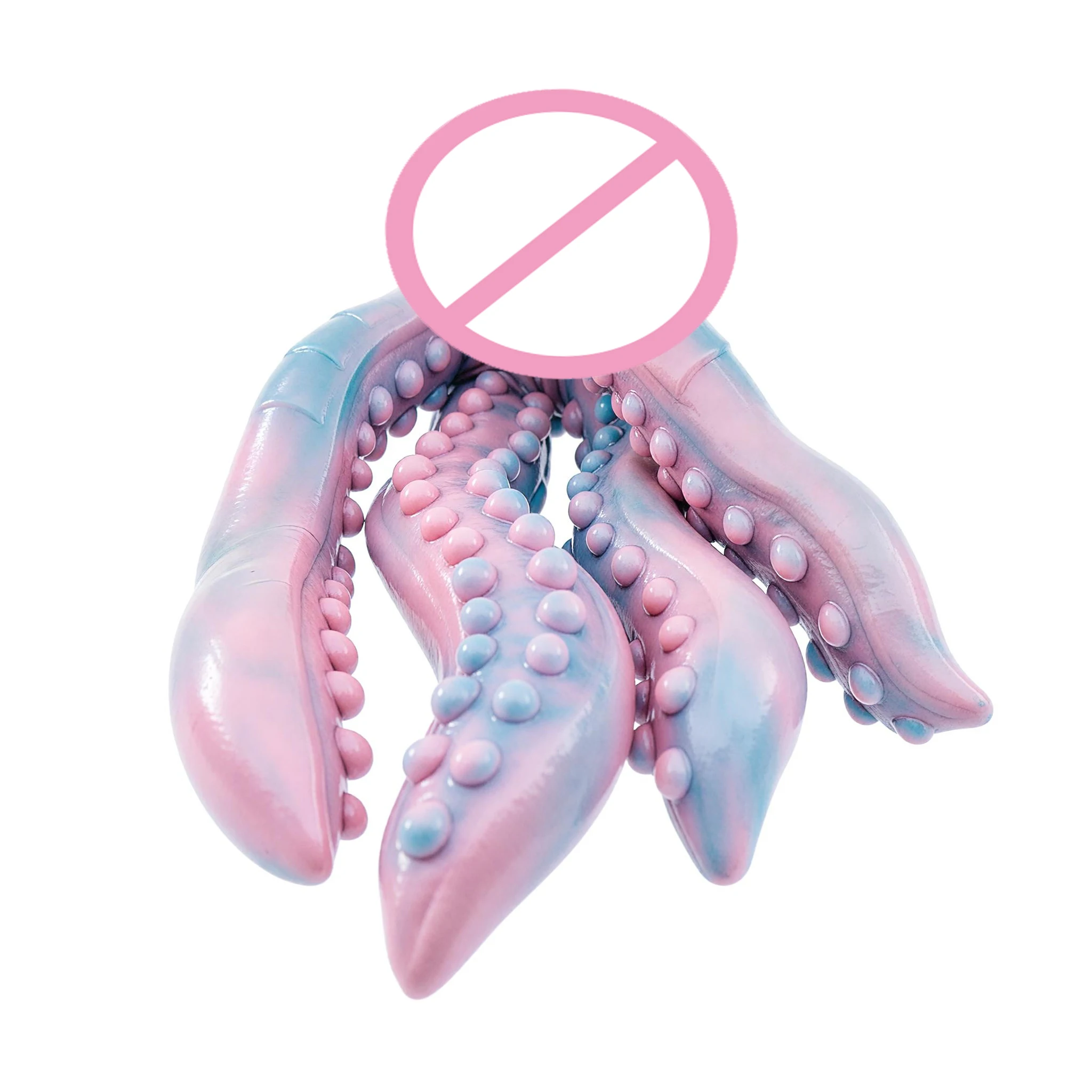 SHAZ Creative Octopus Inspired Male Stroker, Soft Liquid Silicone Sleeve with One Eye Monster Design, Multi Tentacle Surface 18+