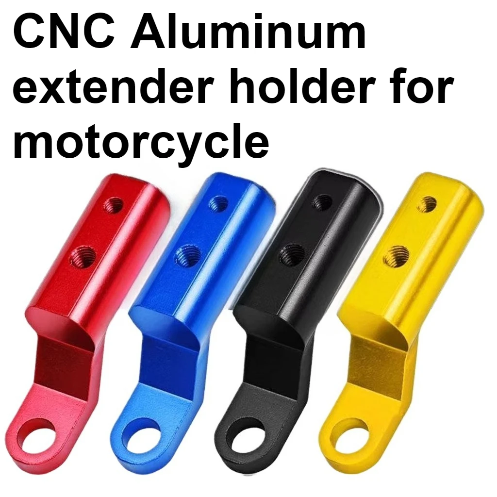 Cnc Aluminum Extender Holder For Motorcycle Scooter Atv Extension Holder For Rearview Mirror Mounting Base Expander Support
