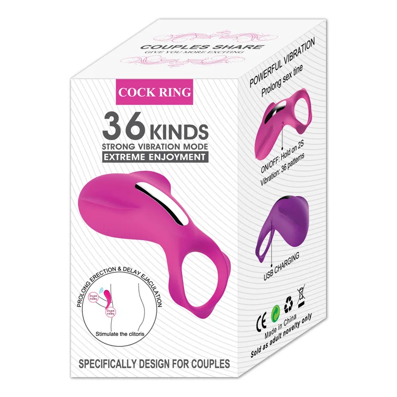 Powerful Silicone 36-Model Mute Cock Ring Penis Stimulator Massager Lasting Ejaculation Delay Vibration Rings Sex Toys for Man