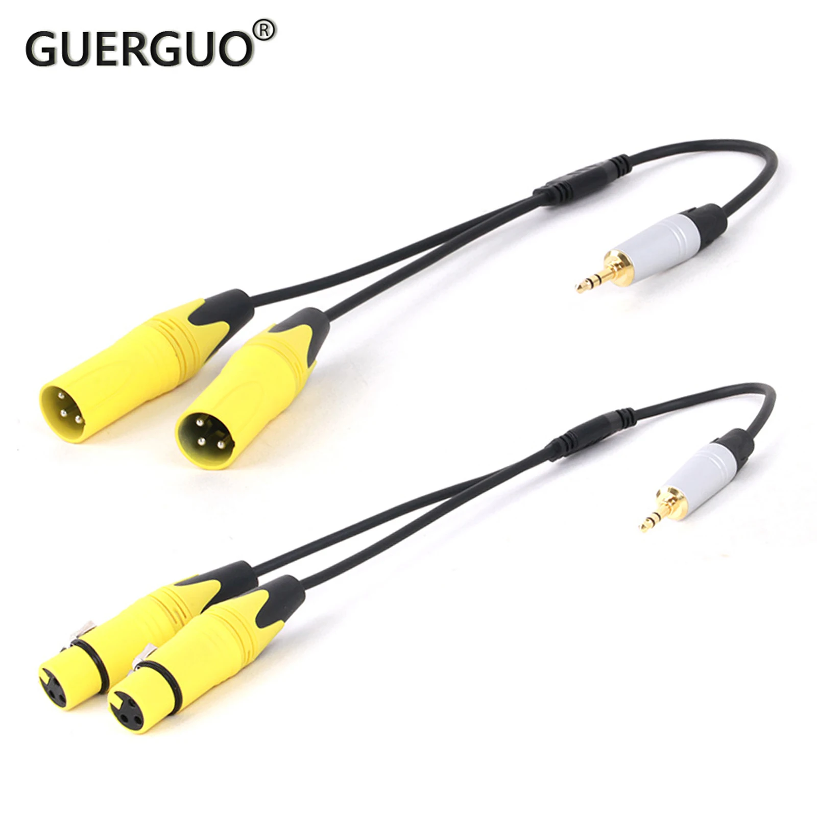 Premium Audio Cable Mini Jack 3.5 TRS to Dual XLR 3 Pin for PC Headphone Sound Mixer 3.5mm to 2 XLR Cable 1M 2M 3M 5M 8M 10M