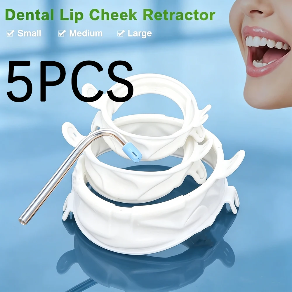 5PCS Comfort‑Fit Dental Lip and Cheek Retractors for Enhanced Visibility During Tooth Restoration Procedures