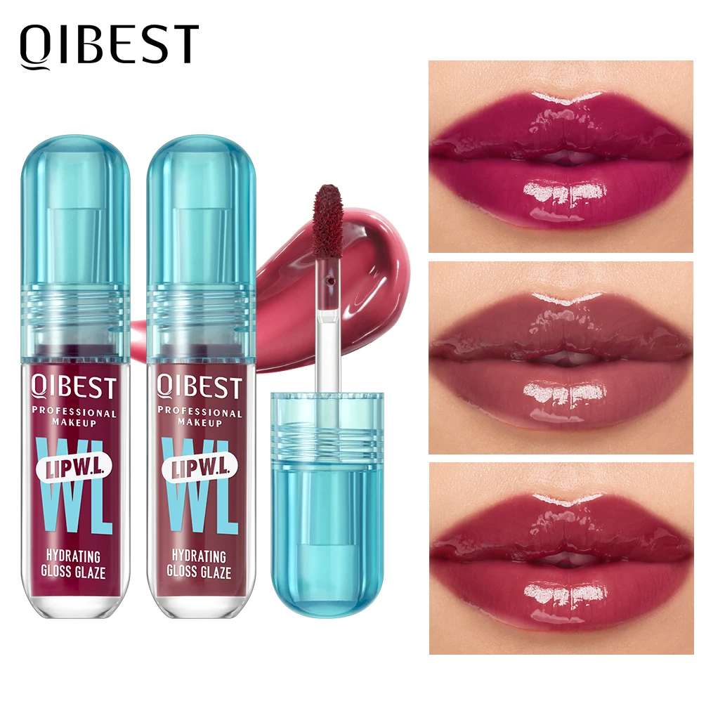 Qibest 6-Tone Moisturizing Lip Gloss Luminous Oil Lip Gloss, Moisturizing Liquid Lip Gloss, Natural Lip Enhancer, Lip Glaze