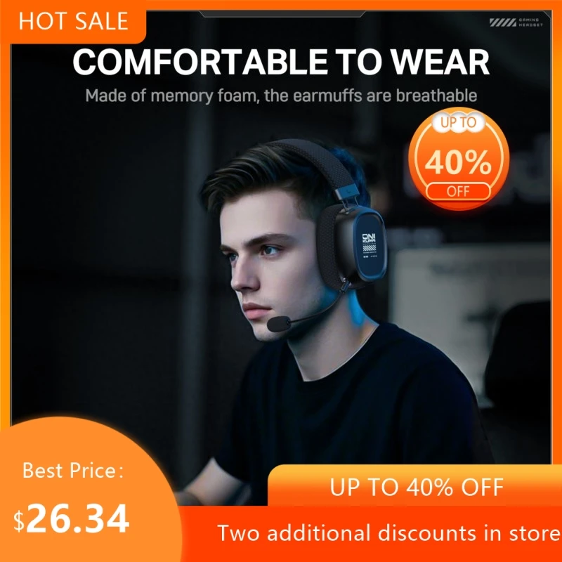Pet Smart Tech Wireless Gaming Headset Head Mounted Lightweight 2.4G Bluetooth Quad Mode PS5 Headset New Hot 2026 DropShipping