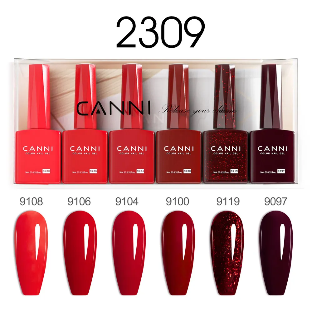 2/6pcs HEMA TPO FREE CANNI Nail Gel Polish Kit VENALISA Gorgeous Color Full Coverage Semi Permanent Varnish Soak Off UV LED Gel