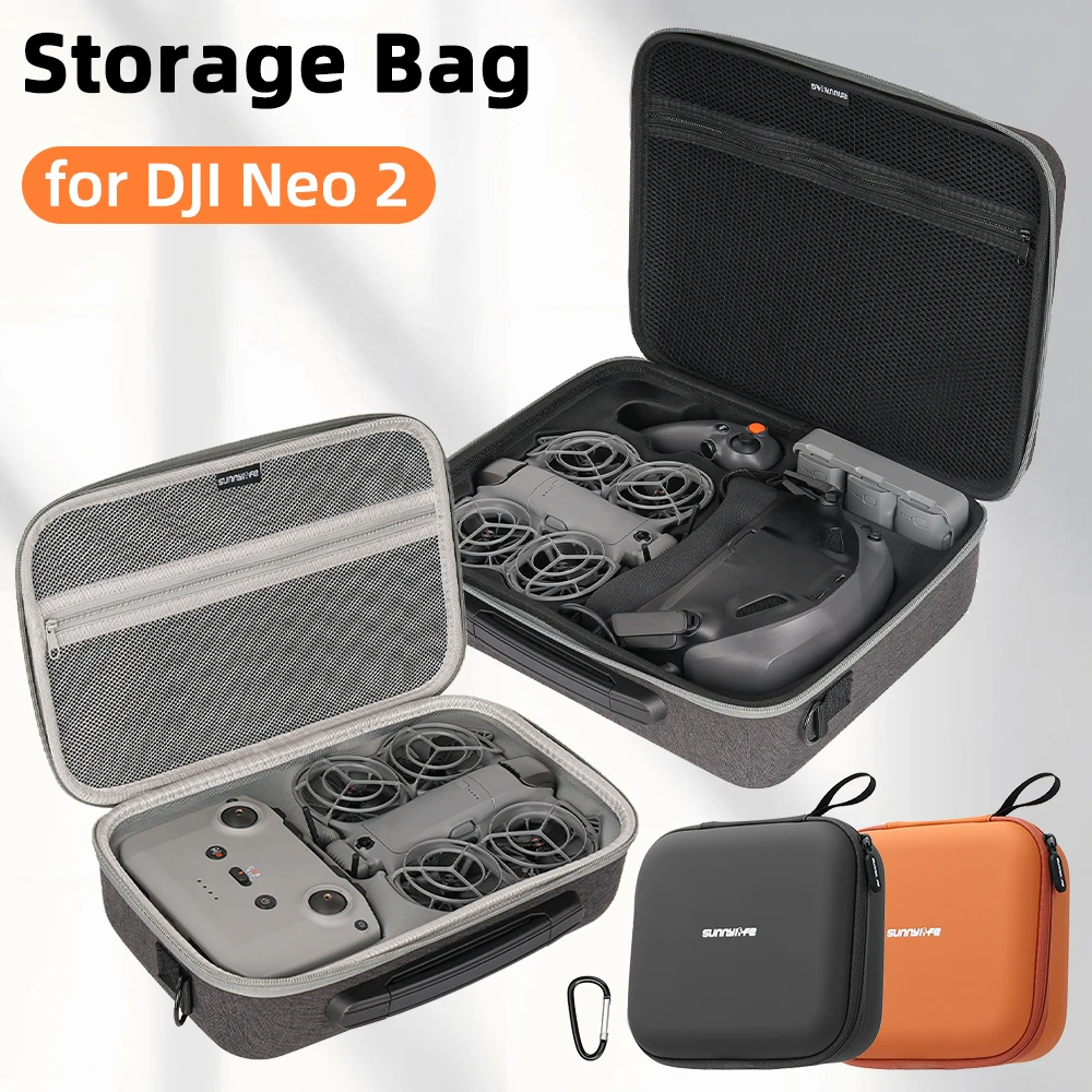 Portable Carrying Case for DJI Neo 2, Drone Hard PU Travel Storage Bag Shockproof Case for Neo2 Waterproof Protector Accessories