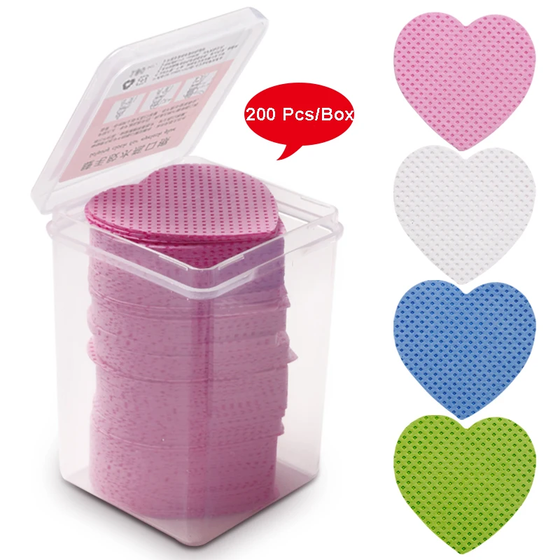 200 Pcs/Box Lint-free Napkins Soft Removal Tool Nail Magic Wipe No Hair Removal Nail Wash Cotton Sheet Eyelash Glue Wiping Cloth