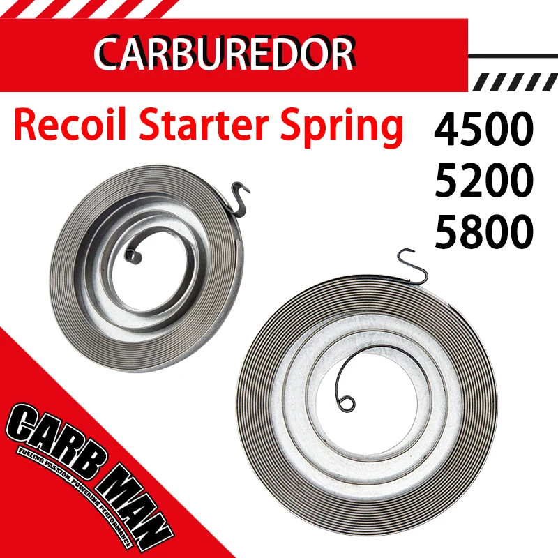 64mm For 45cc 52cc 58cc 2 Stroke Engine 4500 5200 5800 Lawn Mower Chainsaw Recoil Pull Starter Spring Pulley Rope Recoil
