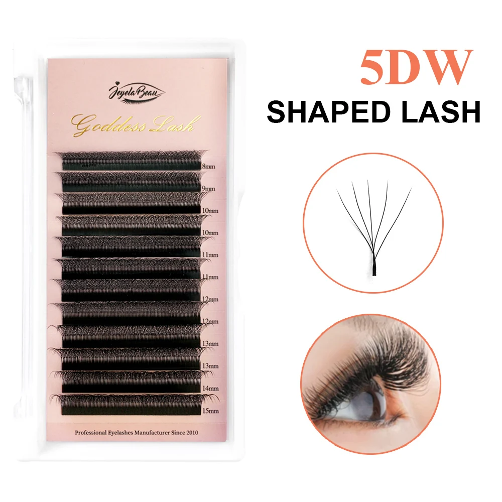 Goddess 5D W Shape Lashes Big Bundle Eyelash Extension Mega Volume Premade Fans Eyelashes Super Soft Full Dense Lashes Wholesale