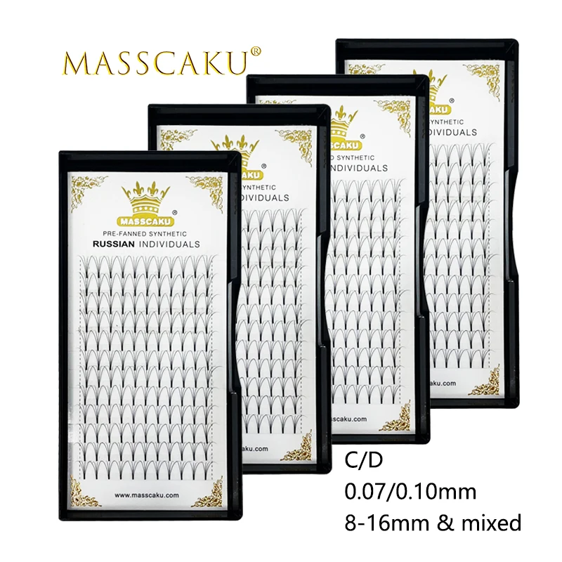Wholesale 12 Lines 3D 4D 5D 6D Premade Fans Russian Volume Mega Lashes 8-15mm & Mix Length Faux Mink Premium Eyelash Extensions