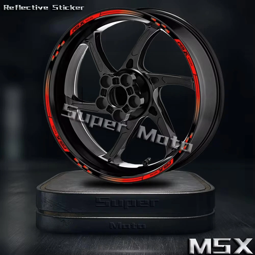 Motorcycle Reflective Wheel Hub Sticker Rim Decal Stripe Tape Waterproof Accessories For MSX125 SF MSX 125 Grom msx125