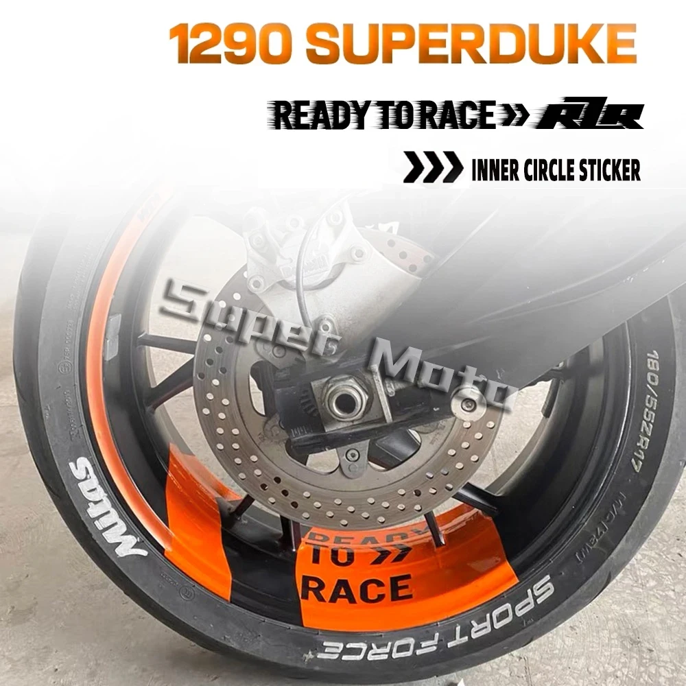 Motorcycle Wheel Sticker Motocross Rim Decals Stripe Tape Waterproof Accessories For Duke 790 1290 SUPER ADVENTURE