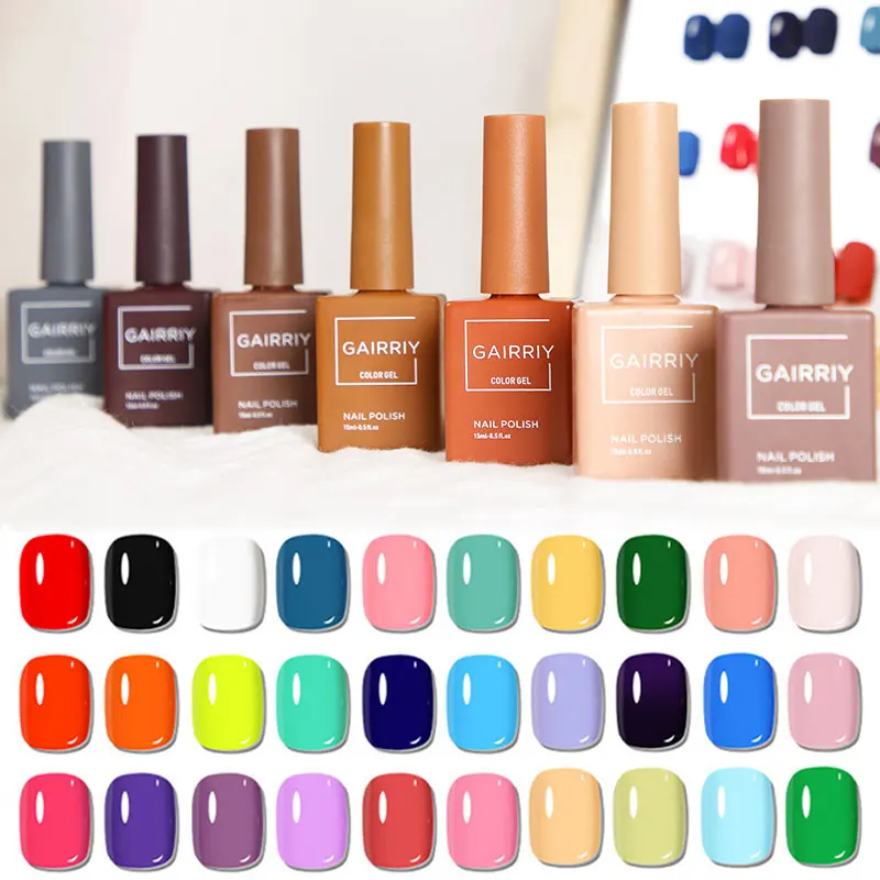 Gairriy Gel Nails Polish 120 Color UV Permanent Seedling Varnish Hybrid 15ml Semi-permanent Nail Art Salon Glitter
