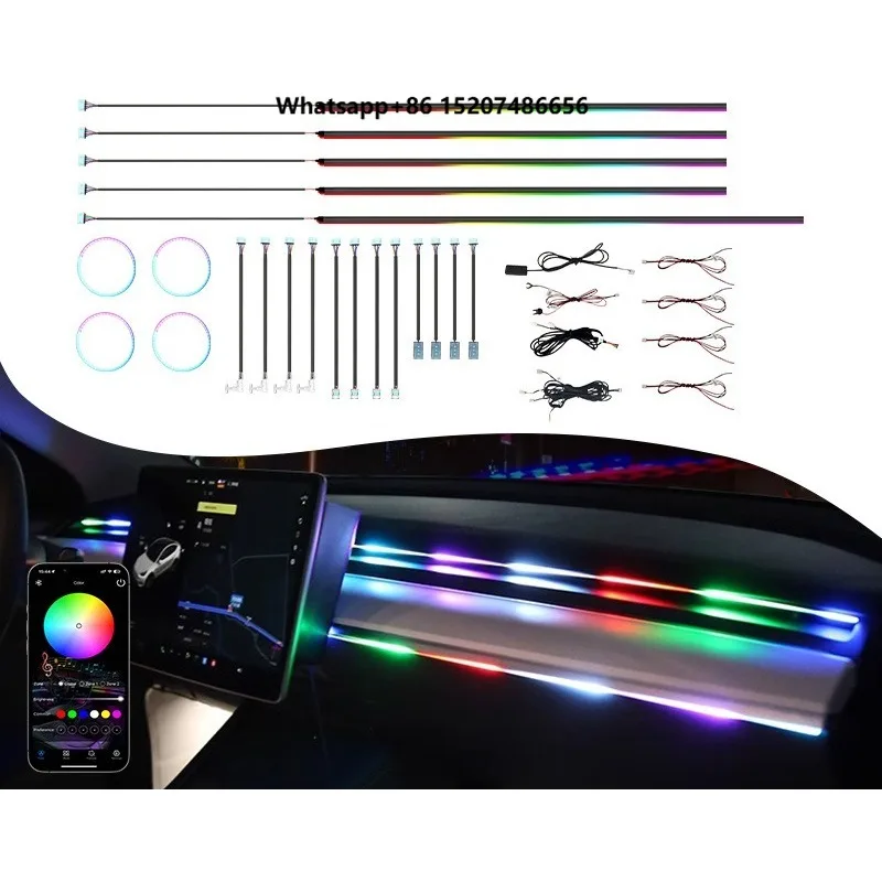 Car Ambient Light Fast Delivery Car Ambient Strip Light High Density LED Chips Universal Fit