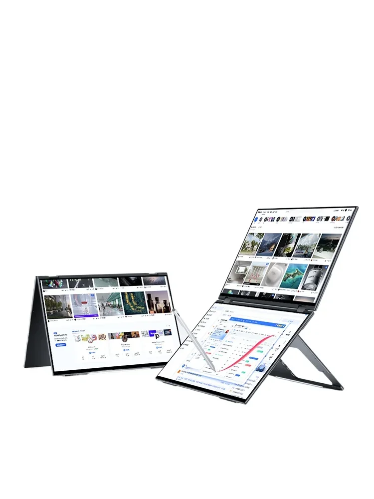 Foldable Dual Screen Portable Monitor Stylus Dual 2.5K Computer Notebook Office Expansion Screen