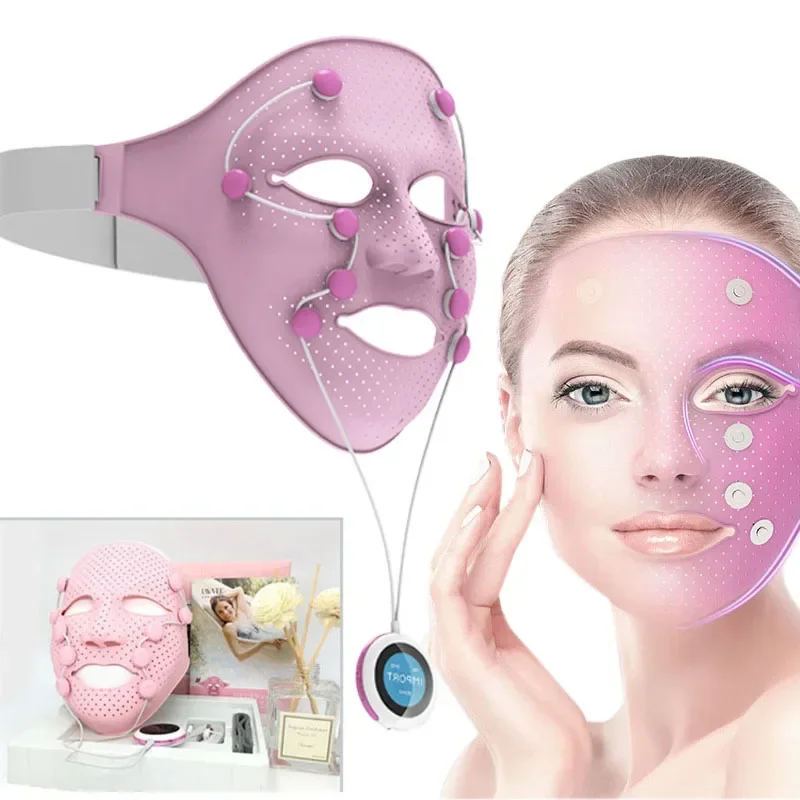 EMS Vibration Beauty Massager Facial SPA Mask Chin Cheek Lift Slimming Machine Anti-Wrinkle Magnet Massage Mask