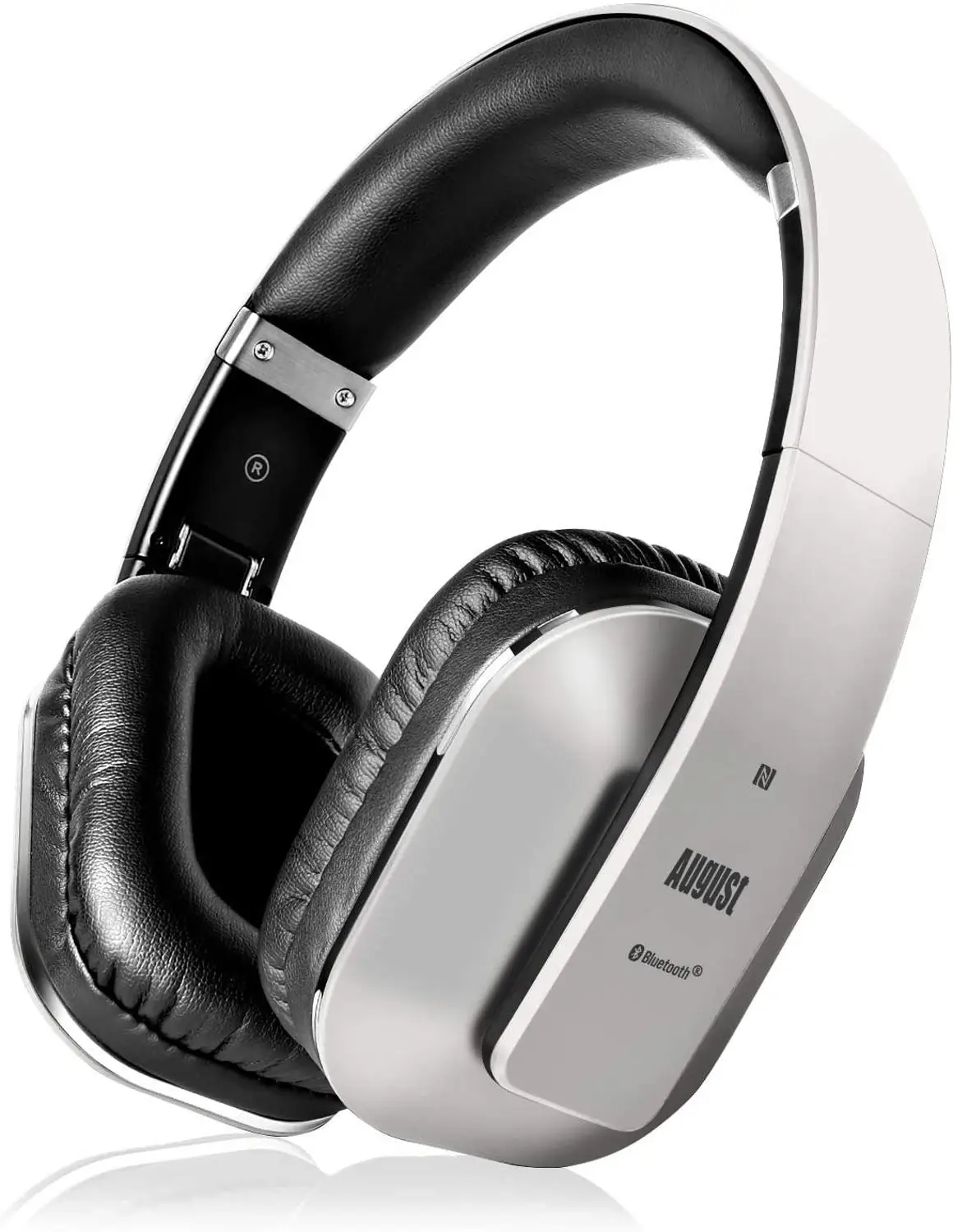 August EP650 Silver Upgrade Wireless Bluetooth 4.2 Headphones/Headset with EQ APP Control with Microphone for TV,Phone,PC