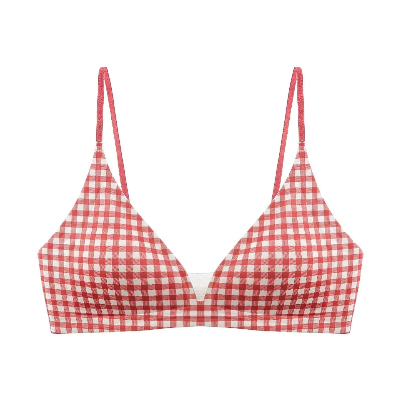 New KUCLUT Ultra Thin Push Up Bra Small Bust Deep V Triangle Cup Spaghetti Straps Breathable Wireless Lingerie Hot Sale KR
