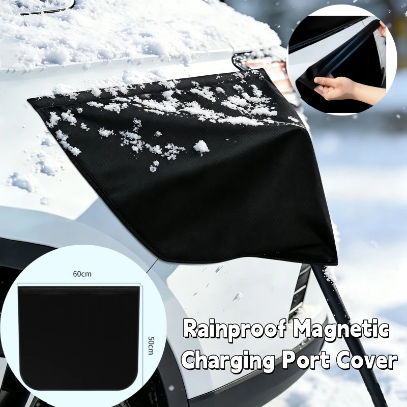 EV Charger Port Cover Rainproof Magnetic Charging Port Cover Snow Rain Sun Protection for Electric Cars Outdoor Waterproof