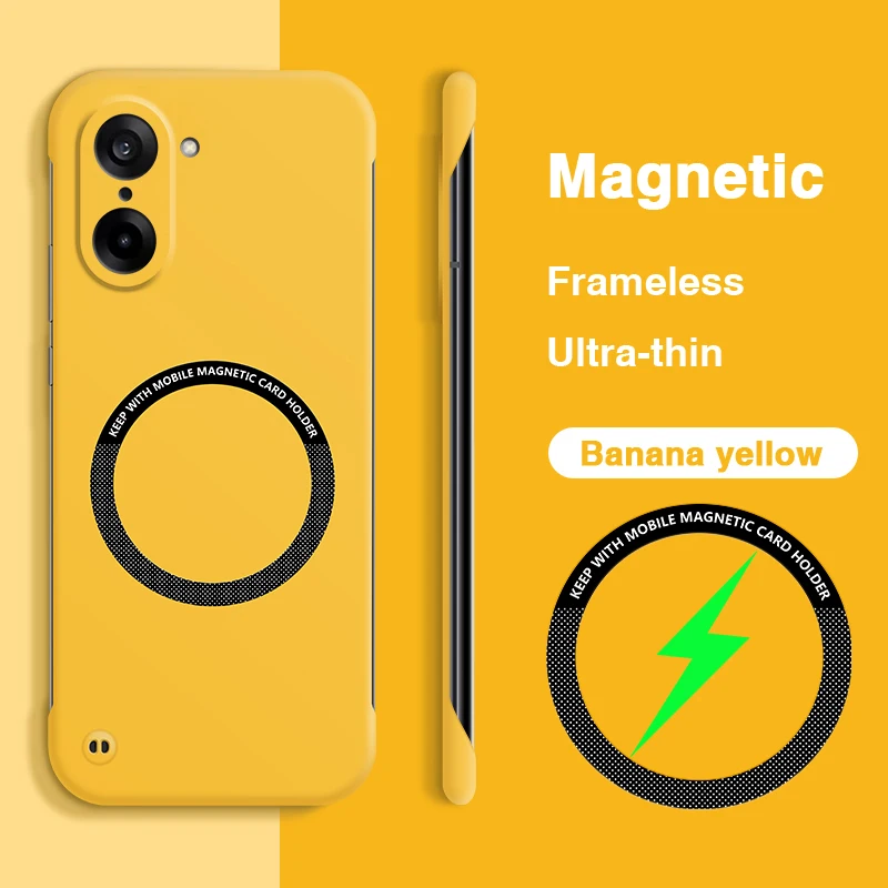 Frameless Phone Case for OnePlus Nord CE5 CE 5 Ace5 Ace 5 Racing 5G Magnetic Wireless Charging Original Thin Back Cover Carcasas