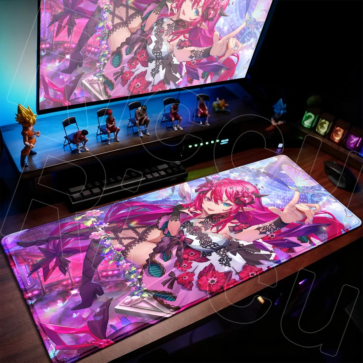 E-sports Gamer Keyboard Desk Rug Large Laptop Keyboard Mat Hololive Kawaii Girl Irys Anime Mousepad Non-slip Rubber Base Mauspad