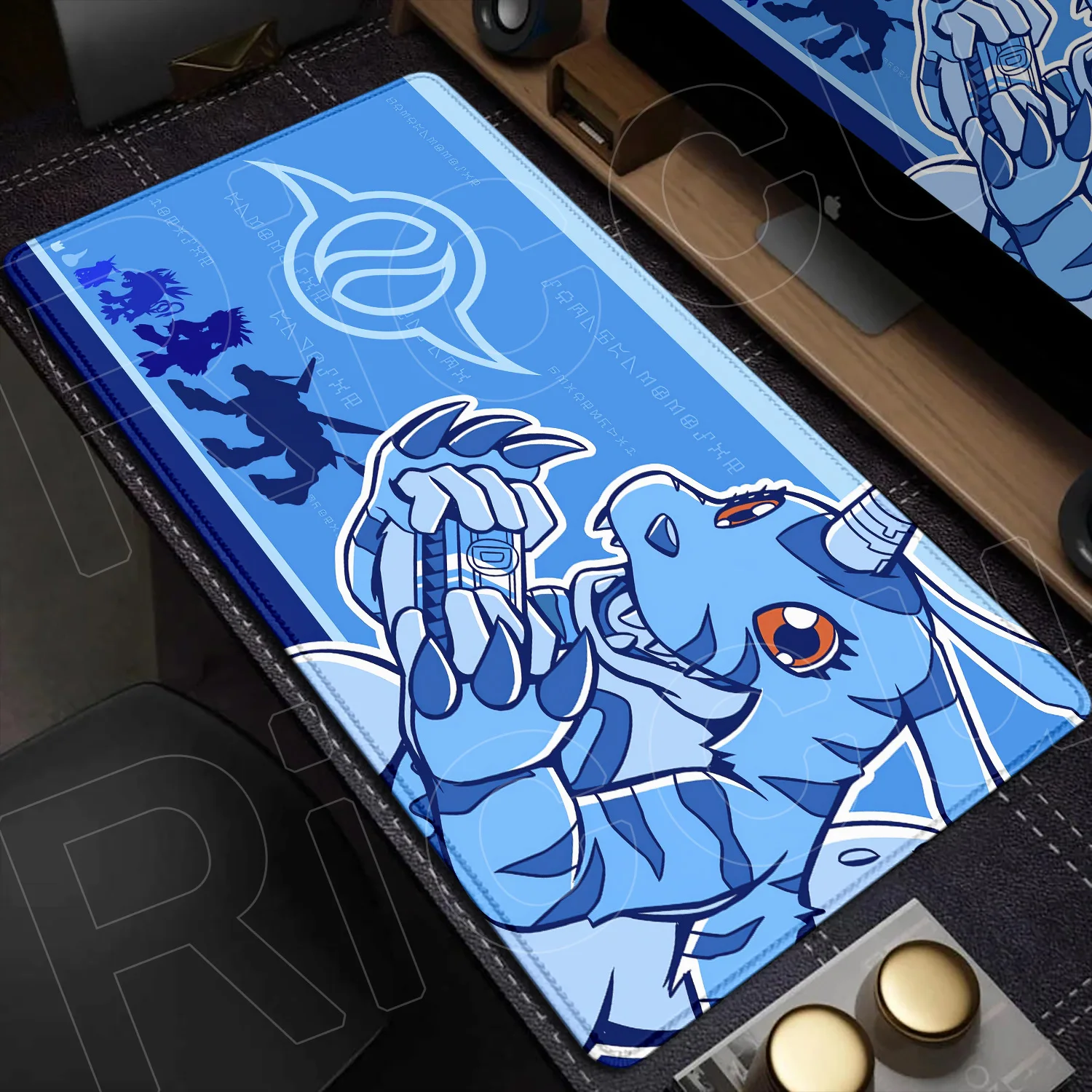 Japan Anime Mousepad Cute Gabumon Speed Keyboard Mat 90X40cm Rubber Non-slip Base Table Pad D-Digimon Laptop Gamer Office Carpet