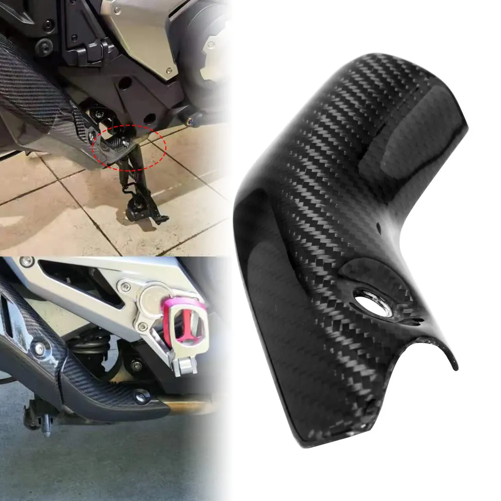 1 Pc Motorcycle Front Heat Shield Carbon Fiber Black ABS Plastic Fit For Honda X-ADV 750 2017-2020 Accessory